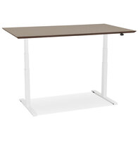 Maysun - Elektrisch Zit-Sta Bureau - COMFORT Walnoot - Wit 150x70cm