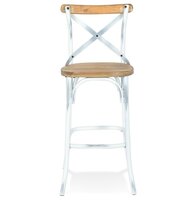 Maysun - Design Barkruk - NOLA Walnoot - Wit