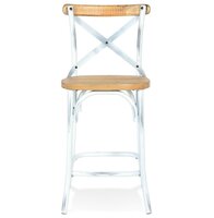 Maysun - Design Barkruk - NOLA MINI Walnoot - Wit