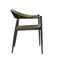 Maysun Gastro - Terrasstoel AMSTERDAM - Aluminium Frame Antraciet - Wicker - Olijf