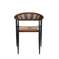 Maysun Gastro - Terrasstoel AMSTERDAM - Aluminium Frame Antraciet - Wicker - Naturel
