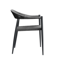 Maysun Gastro - Terrasstoel AMSTERDAM - Aluminium Frame Antraciet - Wicker - Antraciet
