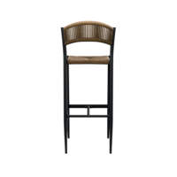 Maysun Gastro - Barkruk BREDA - Aluminium Frame Antraciet - Wicker - Naturel