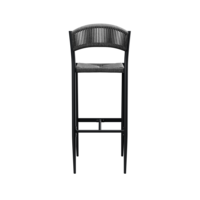 Maysun Gastro - Barkruk BREDA - Aluminium Frame Antraciet - Wicker - Antraciet