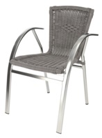Maysun Gastro - Terrasstoel ST-TROPEZ - Aluminium Frame - Wicker - Betongrijs
