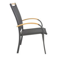 Outdoor Living - Stapelstoel Monza zwart