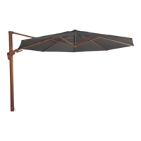 Outdoor Living - Zweefparasol VirgoFlex houtlook grijs &Oslash;3,5mtr
