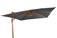 Outdoor Living - Zweefparasol VirgoFlex houtlook grijs  3x3mtr