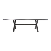 Outdoor Living - Tafel Castilla Negro met kruispoot  243x103cm