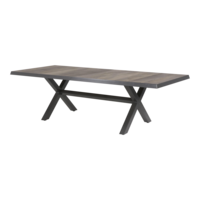 Outdoor Living - Tafel Castilla Negro met kruispoot  243x103cm