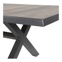 Outdoor Living - Tafel Castilla Negro met kruispoot  243x103cm