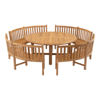 Outdoor Living - Bank teak Round 200cm