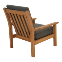 Outdoor Living - Loungestoel teak, incl. kussen