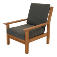 Outdoor Living - Loungestoel teak, incl. kussen