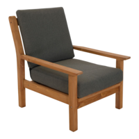 Outdoor Living - Loungestoel teak, incl. kussen
