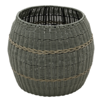 Outdoor Living - Poef Laos wicker groen &oslash;46x40cm
