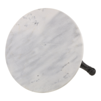 Outdoor Living - Bistrotafel met 60 cm rond marmer tafelblad kleur wit