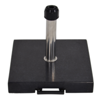 Outdoor Living - Parasolvoet 40kg graniet zwart met telescoop hendel