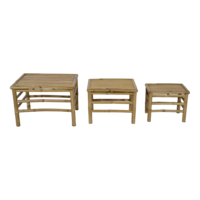 Outdoor Living - Bijzettafels bamboe S/3