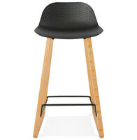 Halfhoge kruk &#039;MAKI MINI&#039; zwart Scandinavische stijl
