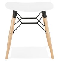 Design lage kruk &#039;ALADIN&#039; wit Scandinavische stijl