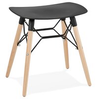 Design lage kruk &#039;ALADIN&#039; zwart Scandinavische stijl