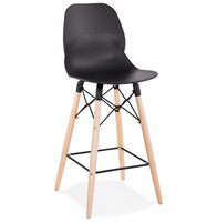 Halfhoge kruk &#039;COSMIK MINI&#039; zwart Scandinavische stijl