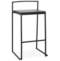 Middelhoge snackkruk &#039;CASA MINI&#039; zwart met stapelbaar industrieel design