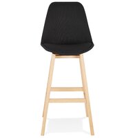 Scandinavische &#039;TERESA&#039; barkruk van zwarte stof