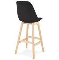 Scandinavische &#039;TERESA&#039; barkruk van zwarte stof