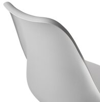 Halfhoge grijze barkruk &#039;LEMON MINI&#039; met zwarte metalen poot