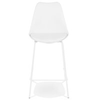 Halfhoge witte kruk &#039;LEMON MINI&#039; met witte metalen poten