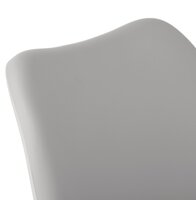 Grijze design barkruk &#039;LEMON&#039; met witte metalen poten