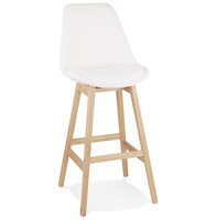 Scandinavische barkruk &#039;SANDRA&#039; van witte badstof