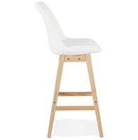 Scandinavische barkruk &#039;SANDRA&#039; van witte badstof