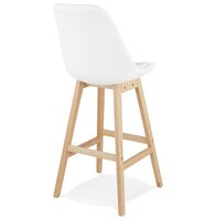 Scandinavische barkruk &#039;SANDRA&#039; van witte badstof