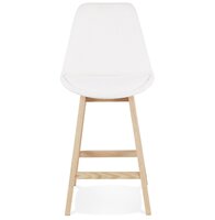 Scandinavische halfhoge kruk &#039;SANDRA MINI&#039; van witte badstof
