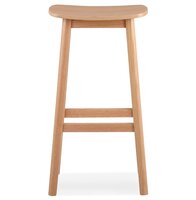 Design barkruk &#039;DUMAS&#039; van natuurlijk afgewerkt hout
