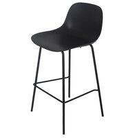 Halfhoge zwarte kruk &#039;GRANO MINI&#039; voor binnen/buiten