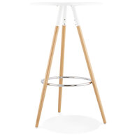 Ronde, wit houten tafel &#039;BARY&#039;