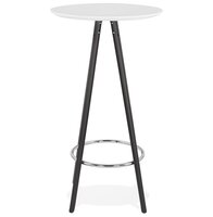 Hoge tafel / Statafel &#039;GALA&#039; in wit hout en met zwarte poten
