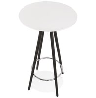 Hoge tafel / Statafel &#039;GALA&#039; in wit hout en met zwarte poten