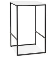 Hoge, industri&euml;le &#039;ORTOS&#039; tafel met wit blad en zwarte structuur