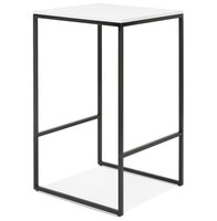 Hoge, industri&euml;le &#039;ORTOS&#039; tafel met wit blad en zwarte structuur