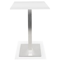 Witte design statafel &#039;DENVER BAR&#039; met geborsteld metalen poot - 160x80 cm