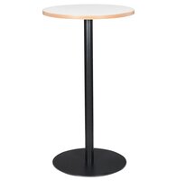 Witte ronde statafel &#039;POLLUX ROUND&#039; met zwarte poot - &Oslash; 60 cm