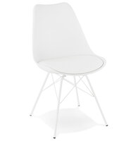 Design stoel &#039;BYBLOS&#039; wit industri&euml;le stijl