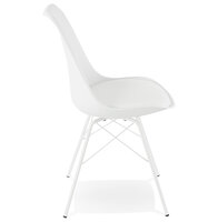 Design stoel &#039;BYBLOS&#039; wit industri&euml;le stijl