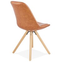 Design stoel &#039;STREET&#039; van bruin synthetisch materiaal