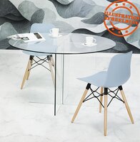 Scandinavische stoel &#039;TONIC&#039; blauw design